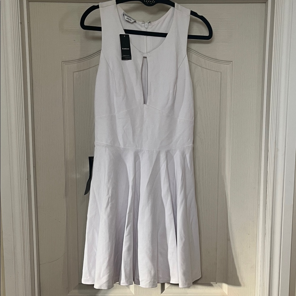 Bebe Elegant Cream Backless Dress